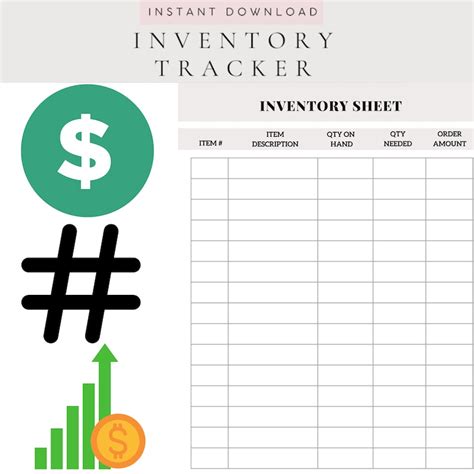 Inventory Management Form Inventory Sheet Small Business Organizer