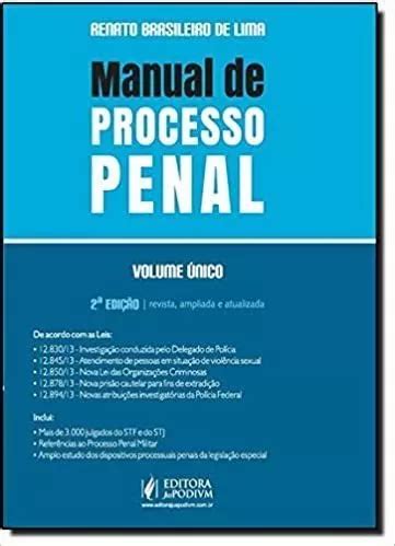 Livro Manual De Processo Penal Volume Unico Renato Brasileiro De