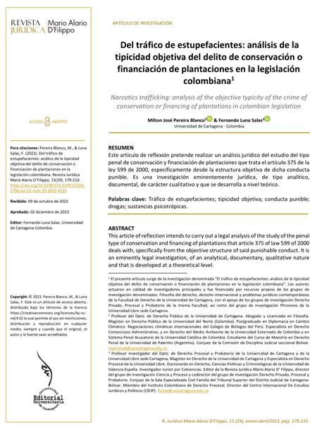 Pdf Del Tráfico De Estupefacientes Análisis De La Tipicidad Objetiva Del Delito De