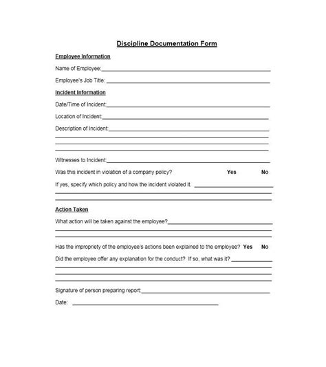 Template Lab Employee Disciplinary Action Forms Template Lab