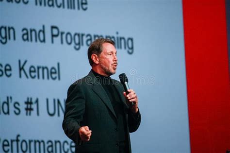 Ceo Of Oracle Larry Ellison Makes His Speech Editorial Stock Photo