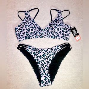Swim Nwt Large Leopard Print Triangle Bikini Poshmark