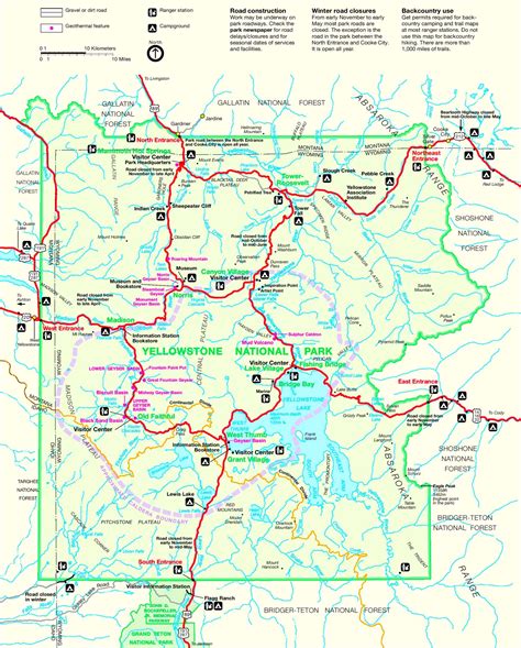 Detailed Map Of Yellowstone Draw A Topographic Map