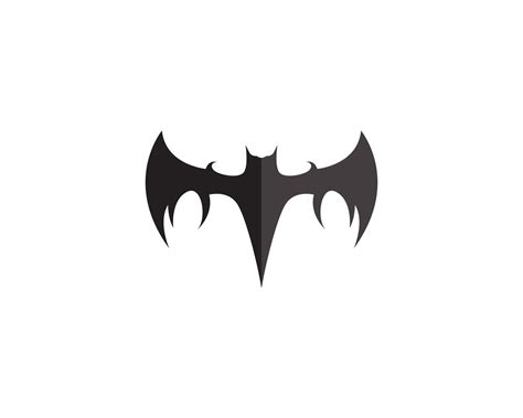 Bat Black Logo Template White Background Icons App 579591 Vector Art At