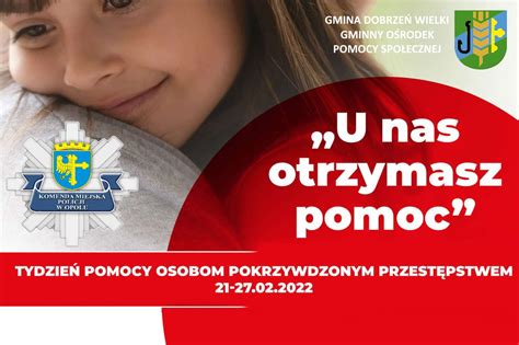 Tydzie Pomocy Osobom Pokrzywdzonym Przest Pstwem Gminny O Rodek