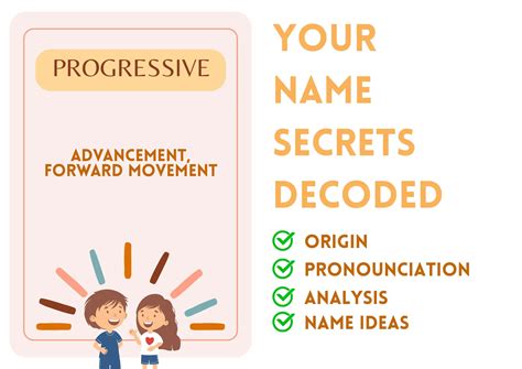 Progressive Secular Name Meaning And Pronunciation