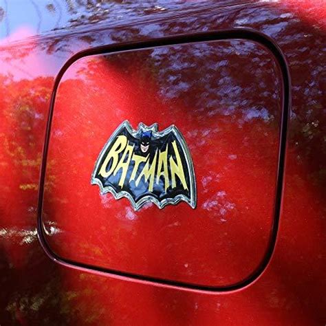 Fan Emblems Batman 1966 Logo Car Decal Domed Multicolor Chrome Finish