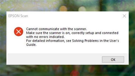 Cannot Communicate With The Scanner Make Sure The Scanner Is On Fix