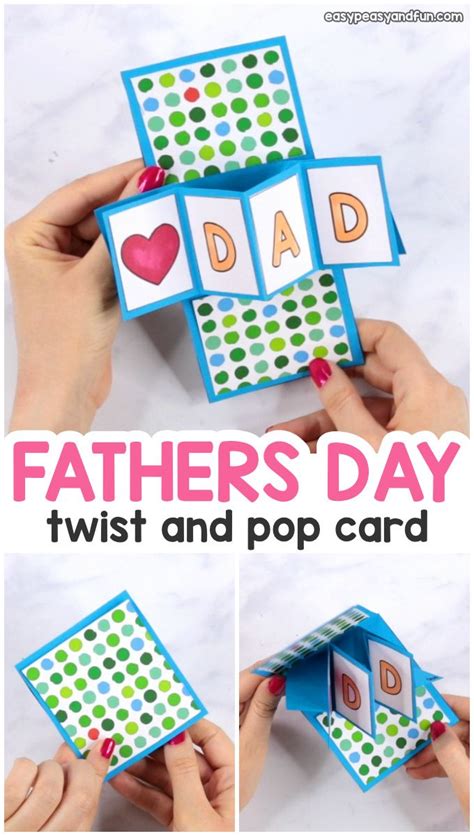 Twist And Pop Fathers Day Card Pop Up Card Templates Fathers Day