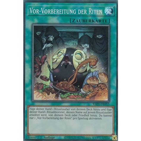 Vor Vorbereitungen Der Riten V 4 Platinum Secret Rare RA01 DE055 V 4