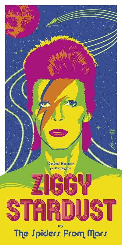 Ziggy Stardust And The Spiders From Mars Poster By Oktopolis