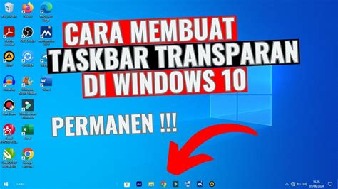 Cara Membuat Taskbar Menjadi Transparan Di Windows Youtube