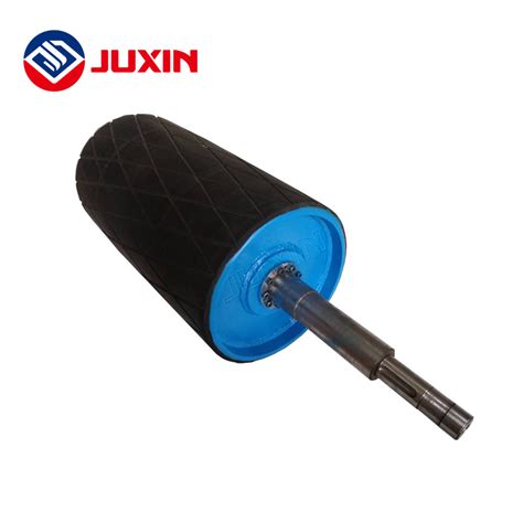 Belt Conveyor Drive Pulley Diamond Rubber Lagging Pulley Bend Pulley