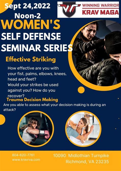 Womens Self Defense Series Sept 2022 10090 Midlothian Tpke Richmond