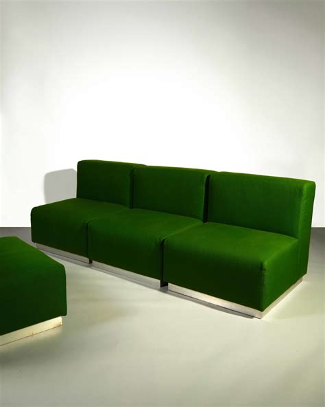 Italian Green Modular Sofa 8 Holland Street