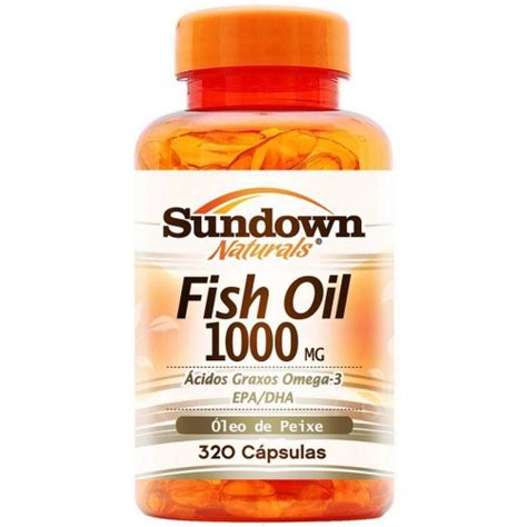 Fish Oil 1000mg Óleo De Peixe 320 Cápsulas Sundown