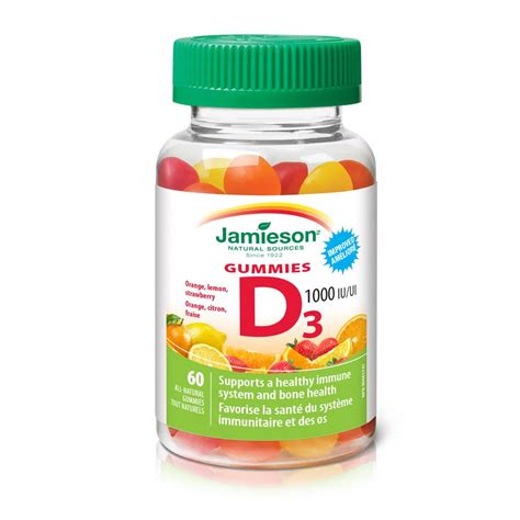 Jamieson Vitamin D Gummies - 60 Gummies — Popeyes Supplements Saskatoon