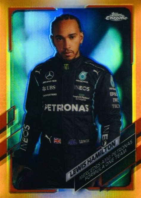 Lewis Hamilton 2021 Topps Chrome Formula 1 1 Orange Red Refractor