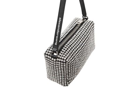 Sasom Alexander Wang Medium Sized Pouch Bag In Rhinestone