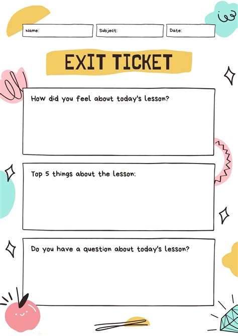 Free Printable Exit Ticket Templates You Can Customize 59 OFF