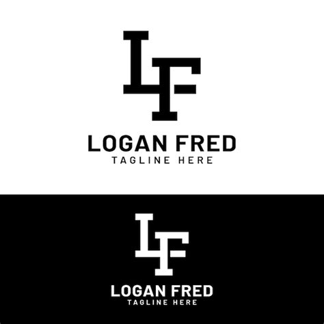 Modelo De Design De Logotipo Inicial De Monograma De Letra Lf Lf Fl