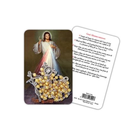 Gesù Misericordioso Immagine religiosa plastificata card con