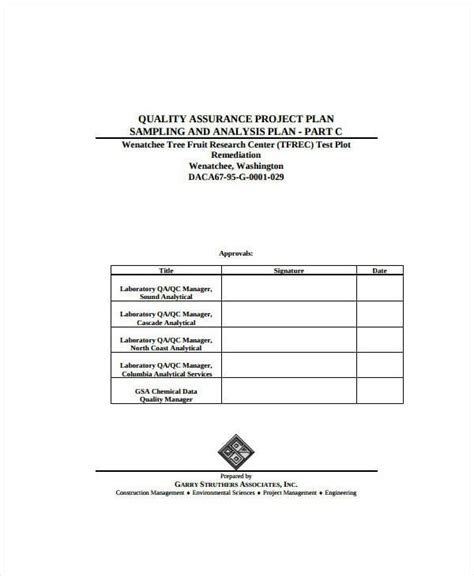 Laboratory Quality Management Plan Template Tutore Master Of Documents