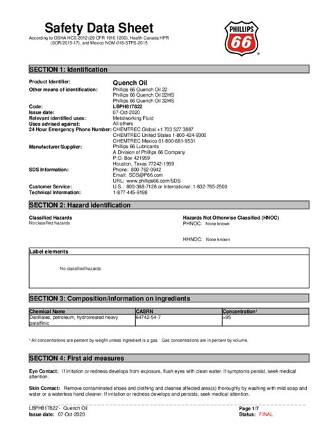 Fillable Online SAFETY DATA SHEET ACCORDING TO OSHA HCS 29 Fax