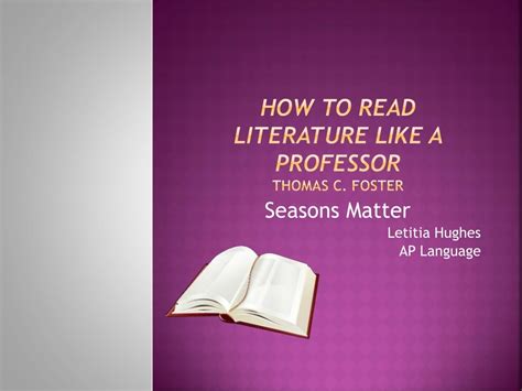 Ppt How To Read Literature Like A Professor Thomas C Foster