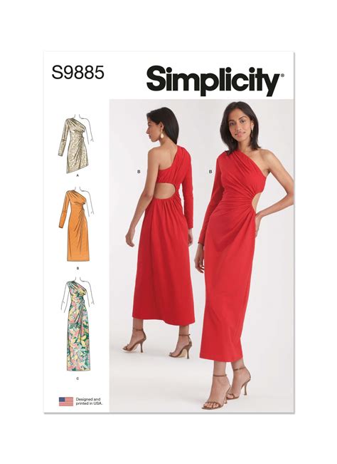 Simplicity Sewing Pattern S Misses Knit Dress In Three Lengths