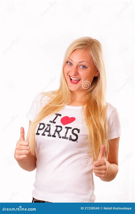 Lustige Blonde Frau Stockfoto Bild Von Erwachsener Attraktiv