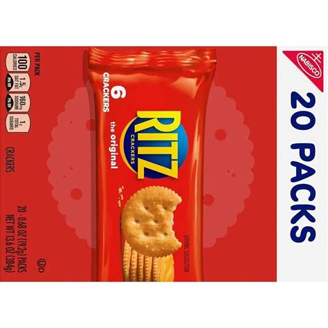 Ritz The Original Crackers6 Crackers Per Pack20 Snack Packs Buy