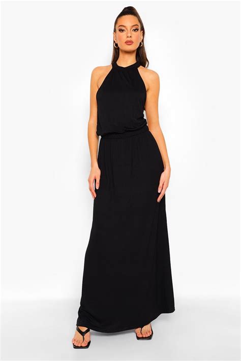 Shirred Waist Sleeveless Maxi Dress Boohoo