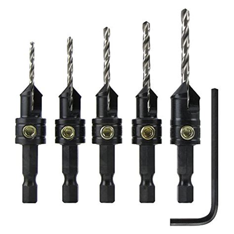 Snappy Tools Quick Change 5 Pc Countersink Drill Bit Set 40030 Jb