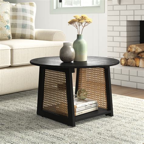 Bayou Breeze Frye Solid Wood Sled Coffee Table With Storage And Reviews Wayfair