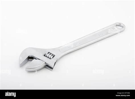 Large Adjustable Wrench Spanner Stock Photo Alamy