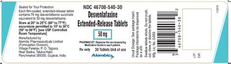 Desvenlafaxine Er Tablets Fda Prescribing Information Side Effects