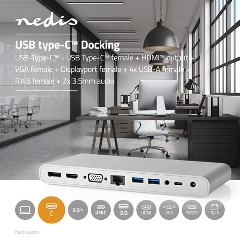 Usb Docking Station Usb 32 Gen 1 Usb C™ Male Displayport Female Hdmi™ Female Rj45