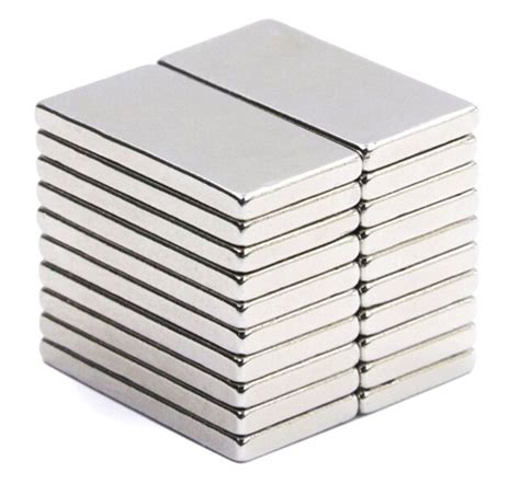 Imanes Neodimio Rectangulares 20x10x3mm 3 Unidades Telemous