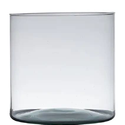 Hakbijl Glass Vaas Transparant Cylinder Vorm 30 X 19 Cm