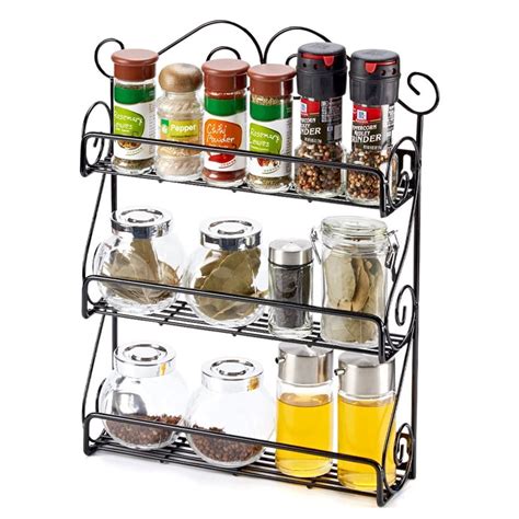 3 Tiers Kitchen Countertop Spice Rack Organizer Spice Rack Standing