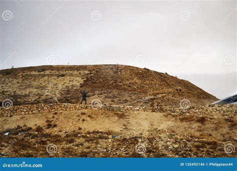 Herodium Herodion, Fortress of Herod the Great, View of Palestinian Territory, Westbank ...