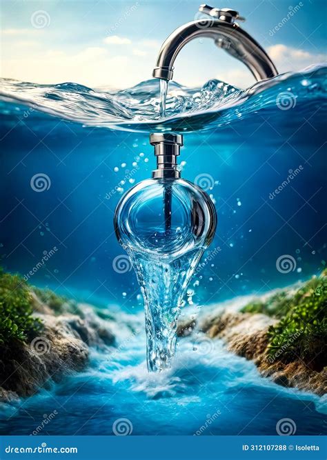 Environment Day Earth Day World Water Day Concept Saving Water Stock