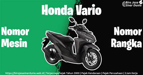 Tempat Nomor Mesin Vario Vario Holic