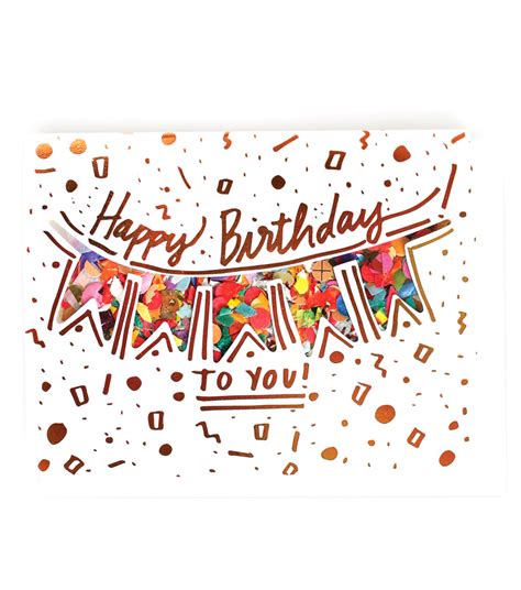 happy birthday confetti greeting card