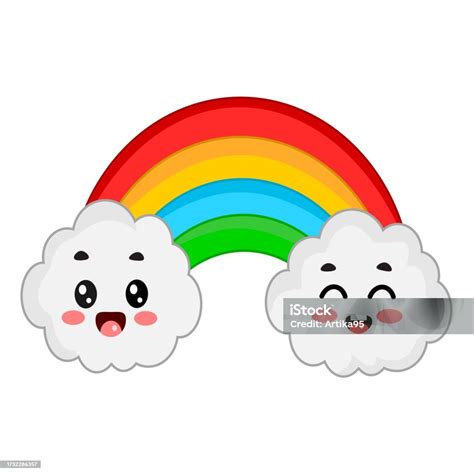 Cute Colorful Rainbow Vector Stock Illustration Download Image Now Abstract Art Bright