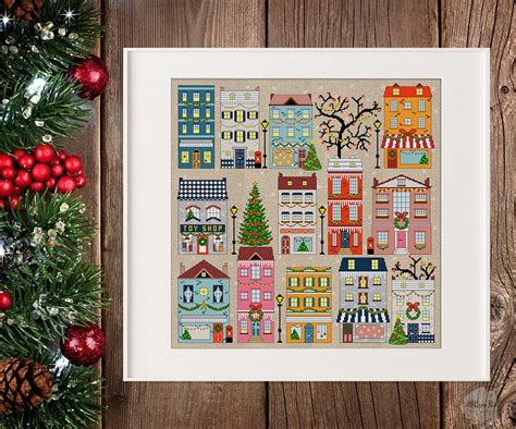 Christmas Village Cross Stitch Pattern Pdf Download Etsy