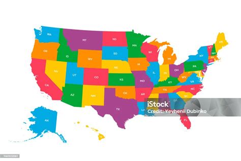 usa map  geographical state borders  state abbreviations united