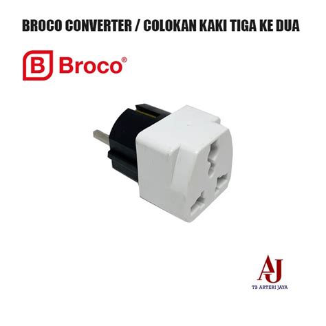 Jual Steker Serbaguna Colokan Kaki 3 Ke 2 Broco Converter Over Steker