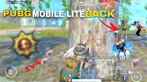 Pubg Lite Is Back🔥😈solo Vs Squad Full Rush Gameplay Pubg Mobile Lite